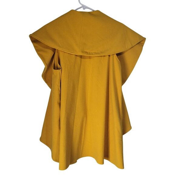 P. LUCA MILANO Women's One Size Sleeveless Velvet Shawl Vest Mustard Yellow - Picture 3 of 10